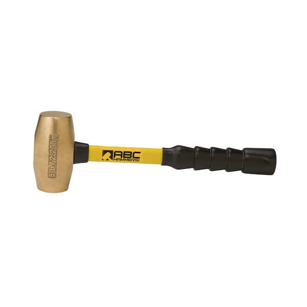 5 lb. Brass Hammer with 12" Fiberglass Handle